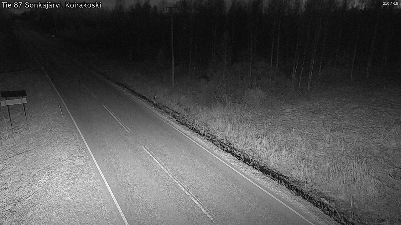 Weather Camera Image Road 87 Sonkajärvi, Koirakoski, Sonkajärvi, Pohjois-Savo
