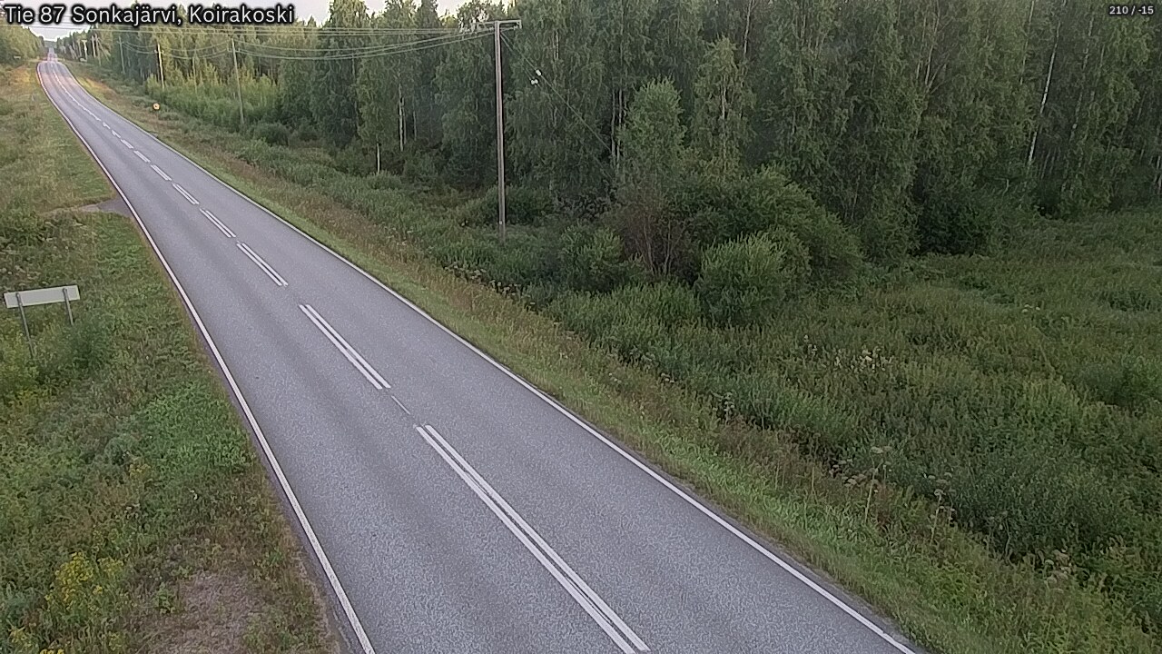 Weather Camera Image Road 87 Sonkajärvi, Koirakoski, Sonkajärvi, Pohjois-Savo