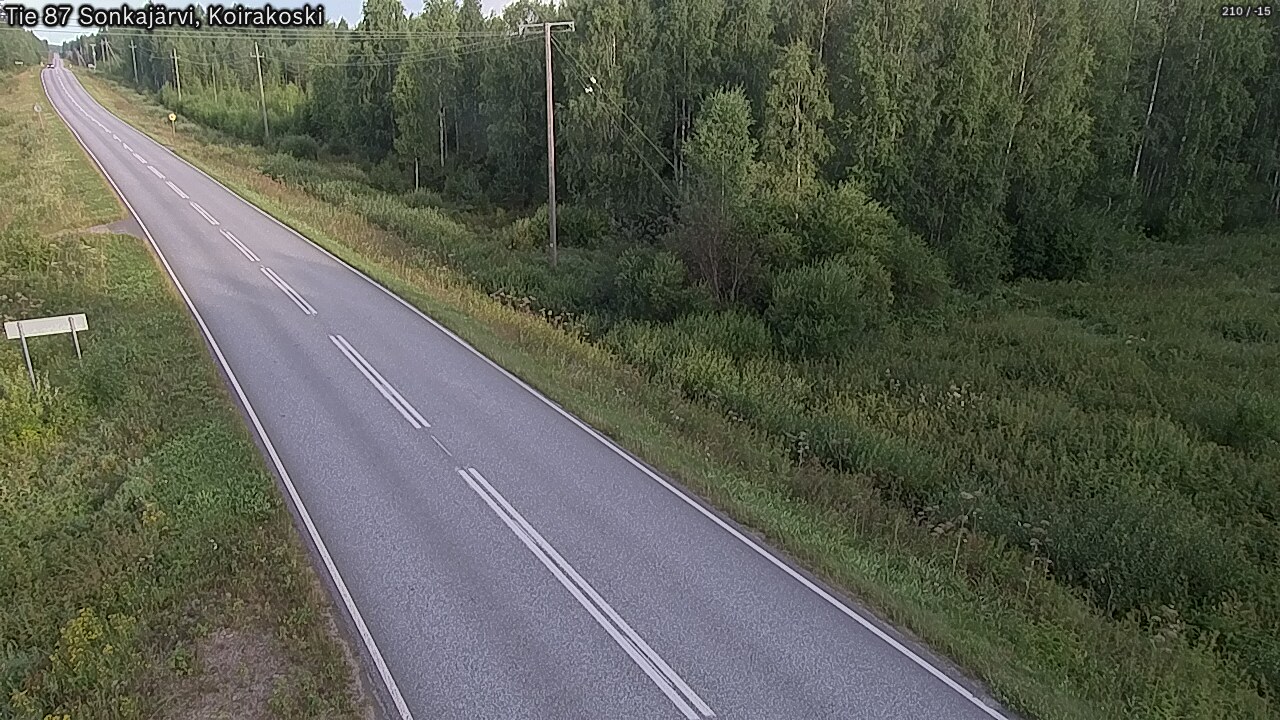 Weather Camera Image Road 87 Sonkajärvi, Koirakoski, Sonkajärvi, Pohjois-Savo