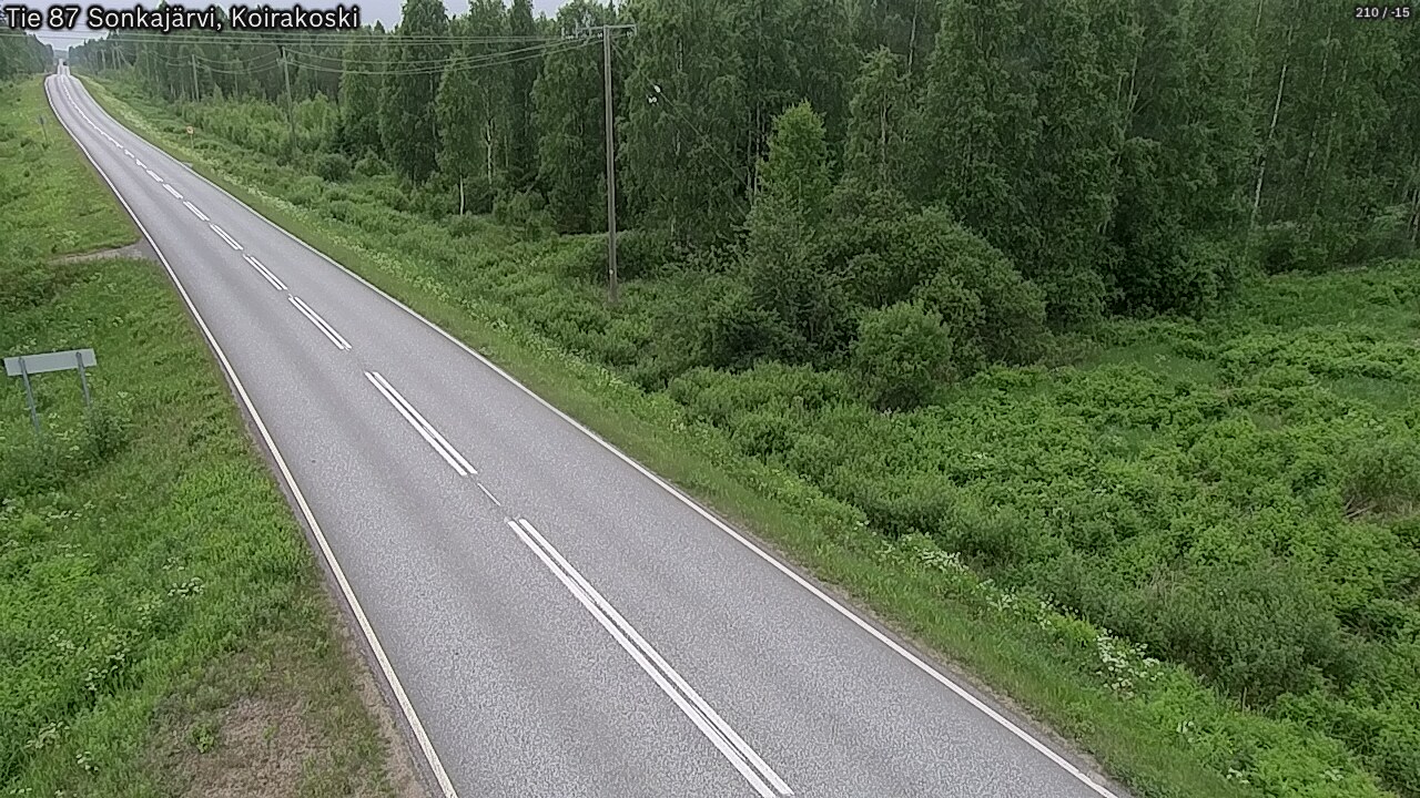 Weather Camera Image Road 87 Sonkajärvi, Koirakoski, Sonkajärvi, Pohjois-Savo