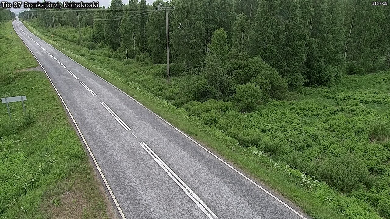 Weather Camera Image Road 87 Sonkajärvi, Koirakoski, Sonkajärvi, Pohjois-Savo