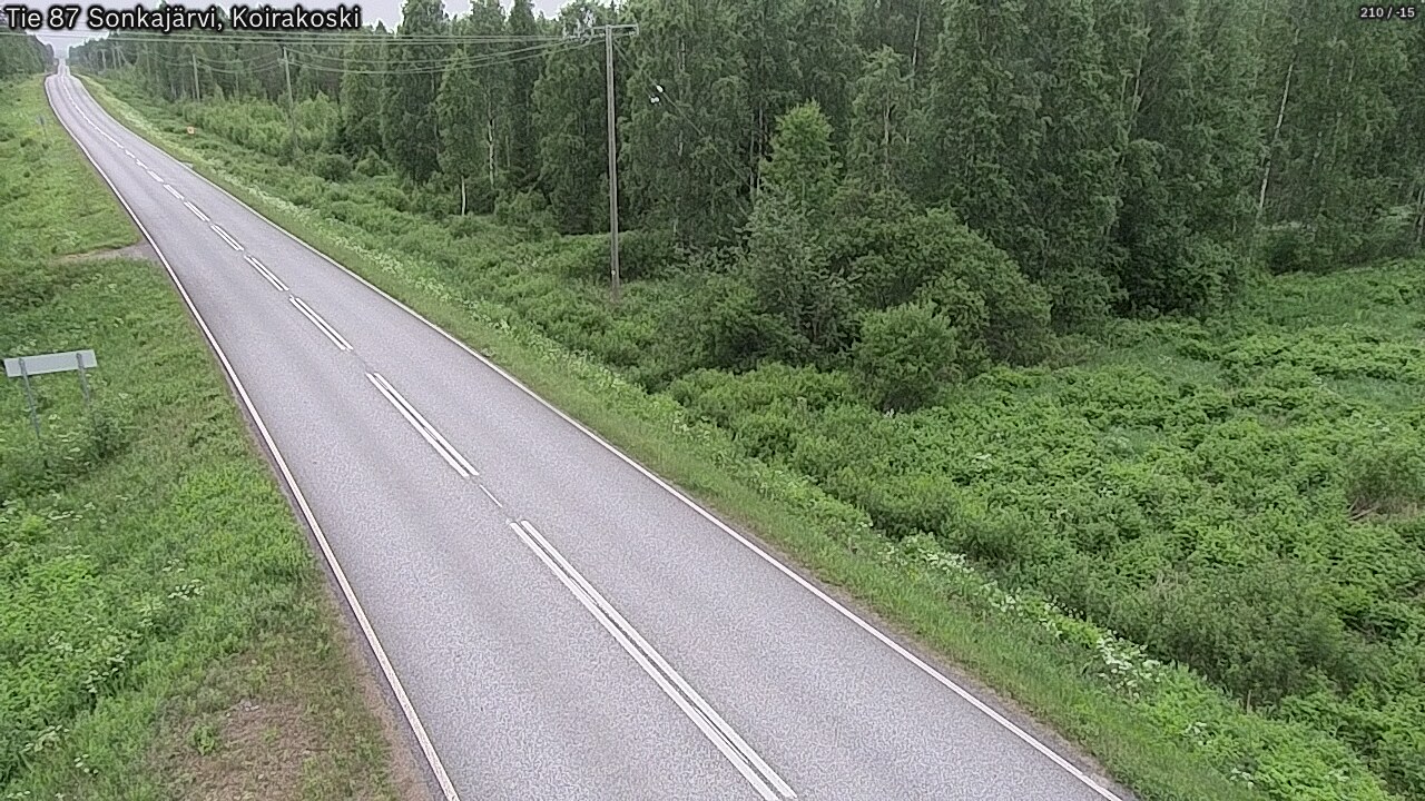 Weather Camera Image Road 87 Sonkajärvi, Koirakoski, Sonkajärvi, Pohjois-Savo