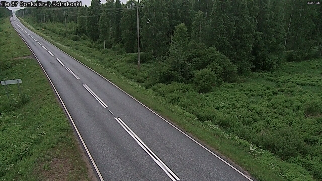 Weather Camera Image Road 87 Sonkajärvi, Koirakoski, Sonkajärvi, Pohjois-Savo