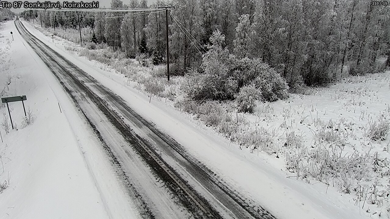 Weather Camera Image Väg 87 Sonkajärvi, Koirakosk, Sonkajärvi, Pohjois-Savo