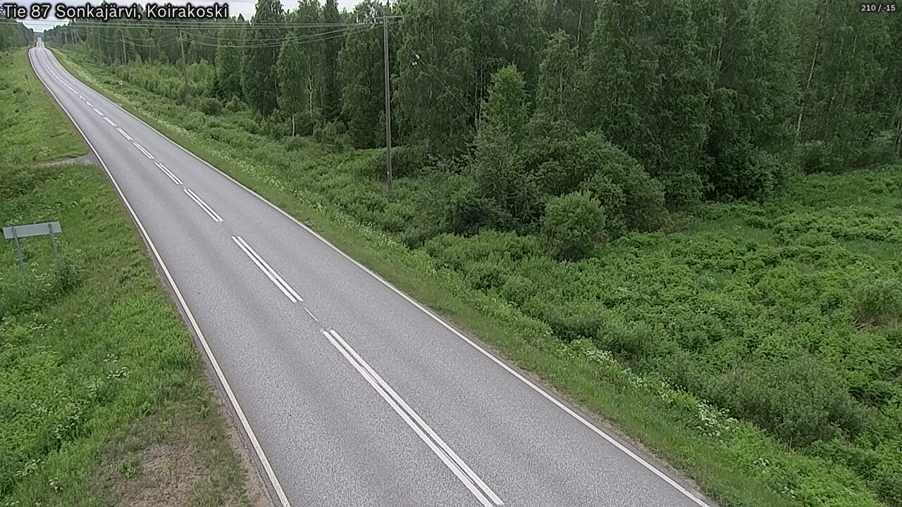 Weather Camera Image Road 87 Sonkajärvi, Koirakoski, Sonkajärvi, Pohjois-Savo