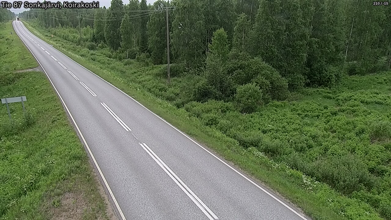 Weather Camera Image Road 87 Sonkajärvi, Koirakoski, Sonkajärvi, Pohjois-Savo