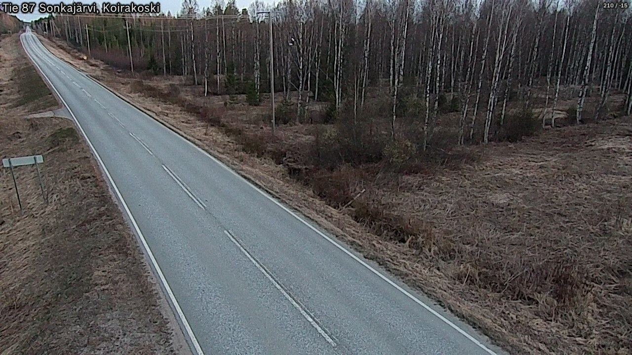 Weather Camera Image Väg 87 Sonkajärvi, Koirakosk, Sonkajärvi, Pohjois-Savo