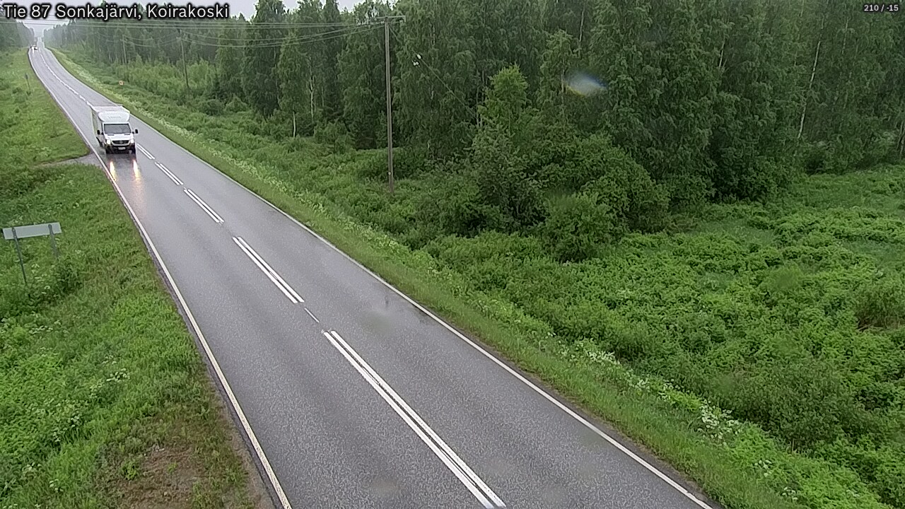 Weather Camera Image Väg 87 Sonkajärvi, Koirakosk, Sonkajärvi, Pohjois-Savo