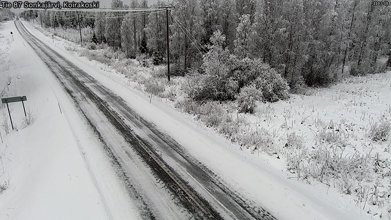 Weather Camera Image Väg 87 Sonkajärvi, Koirakosk, Sonkajärvi, Pohjois-Savo
