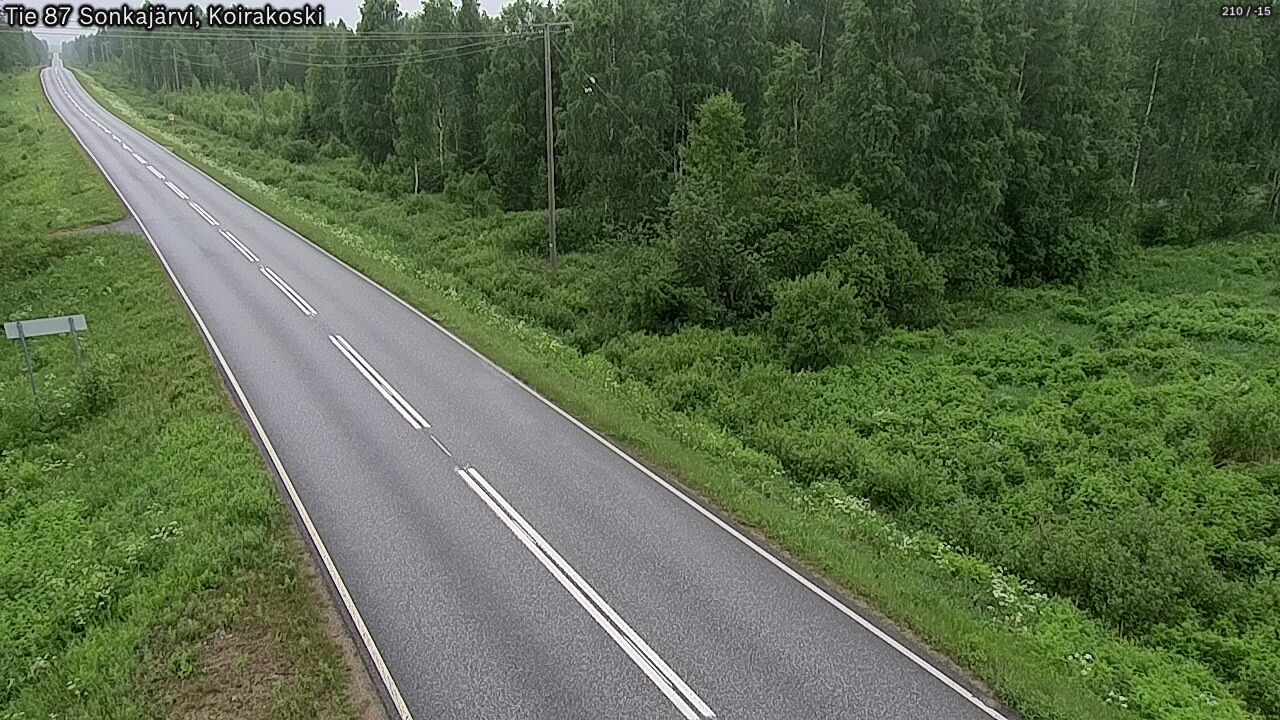 Weather Camera Image Road 87 Sonkajärvi, Koirakoski, Sonkajärvi, Pohjois-Savo