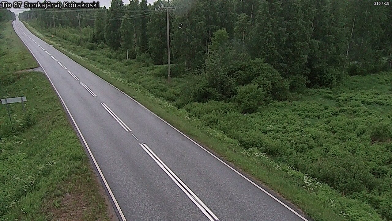 Weather Camera Image Road 87 Sonkajärvi, Koirakoski, Sonkajärvi, Pohjois-Savo