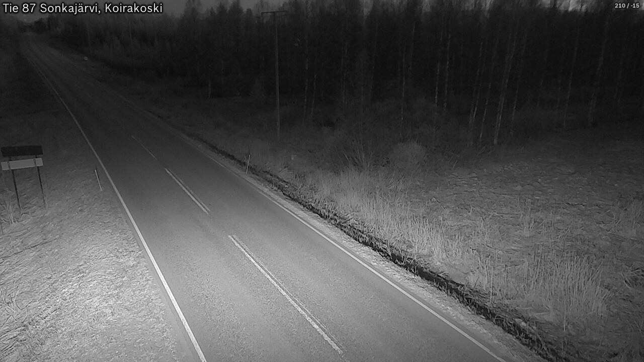 Weather Camera Image Road 87 Sonkajärvi, Koirakoski, Sonkajärvi, Pohjois-Savo