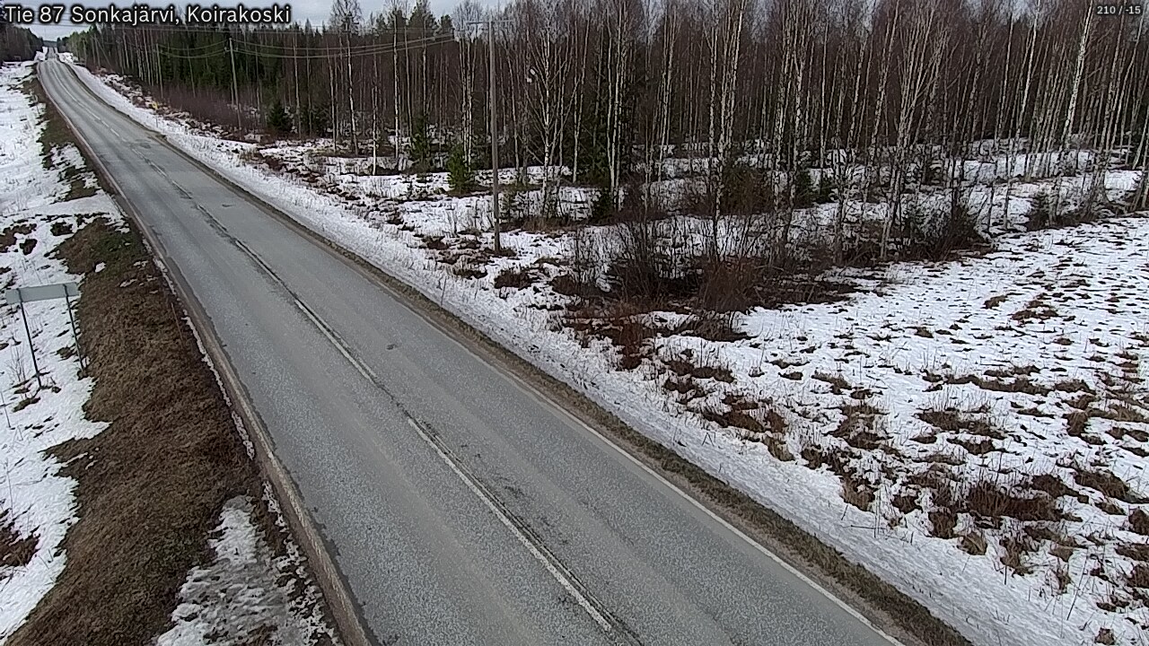 Weather Camera Image Väg 87 Sonkajärvi, Koirakosk, Sonkajärvi, Pohjois-Savo