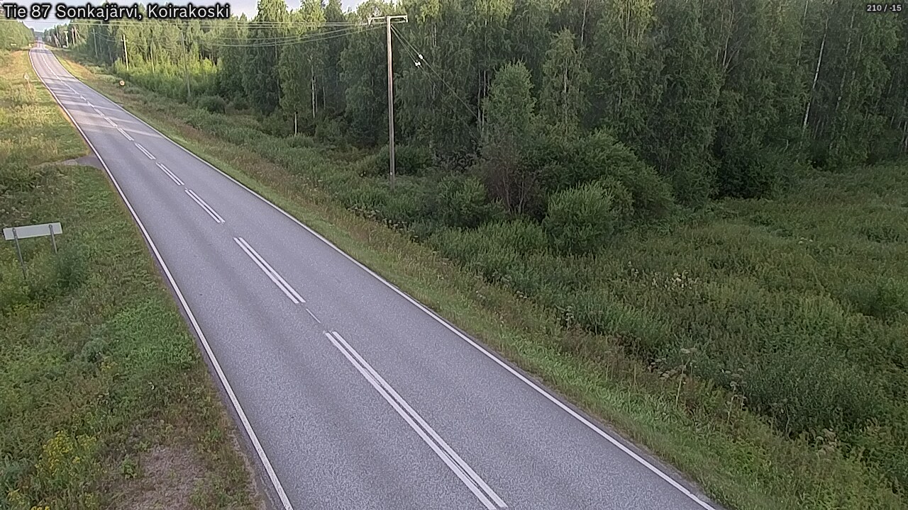 Weather Camera Image Road 87 Sonkajärvi, Koirakoski, Sonkajärvi, Pohjois-Savo