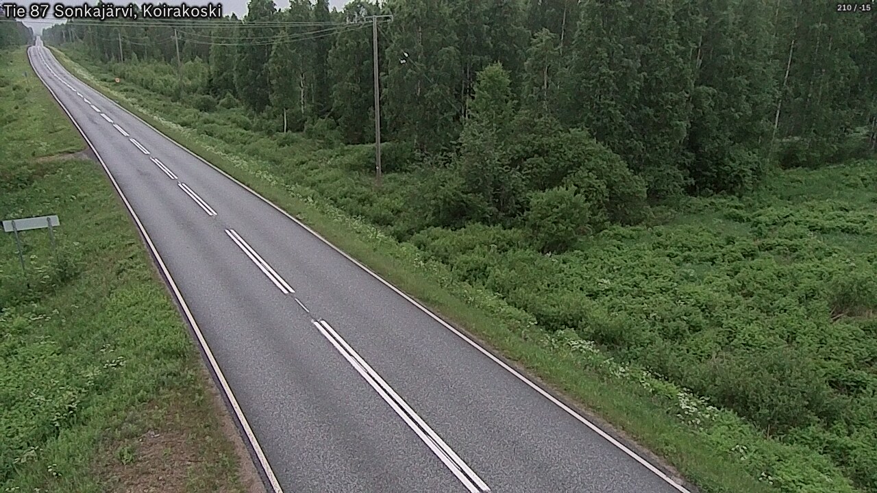 Weather Camera Image Road 87 Sonkajärvi, Koirakoski, Sonkajärvi, Pohjois-Savo