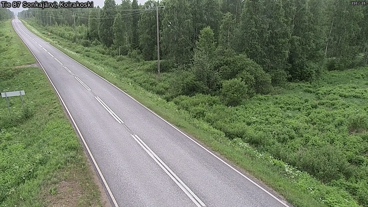Weather Camera Image Road 87 Sonkajärvi, Koirakoski, Sonkajärvi, Pohjois-Savo