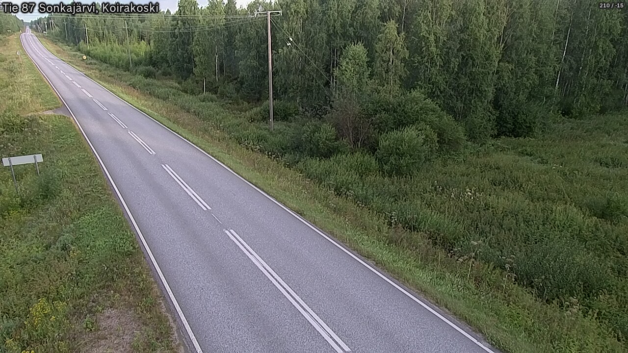 Weather Camera Image Road 87 Sonkajärvi, Koirakoski, Sonkajärvi, Pohjois-Savo
