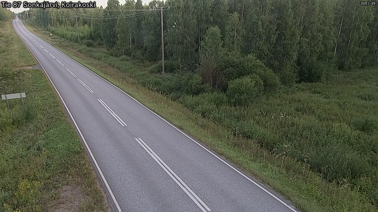 Weather Camera Image Road 87 Sonkajärvi, Koirakoski, Sonkajärvi, Pohjois-Savo