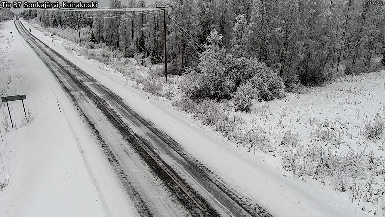 Weather Camera Image Väg 87 Sonkajärvi, Koirakosk, Sonkajärvi, Pohjois-Savo