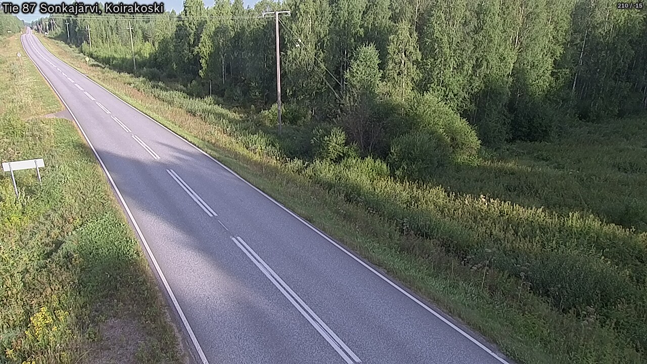 Weather Camera Image Road 87 Sonkajärvi, Koirakoski, Sonkajärvi, Pohjois-Savo