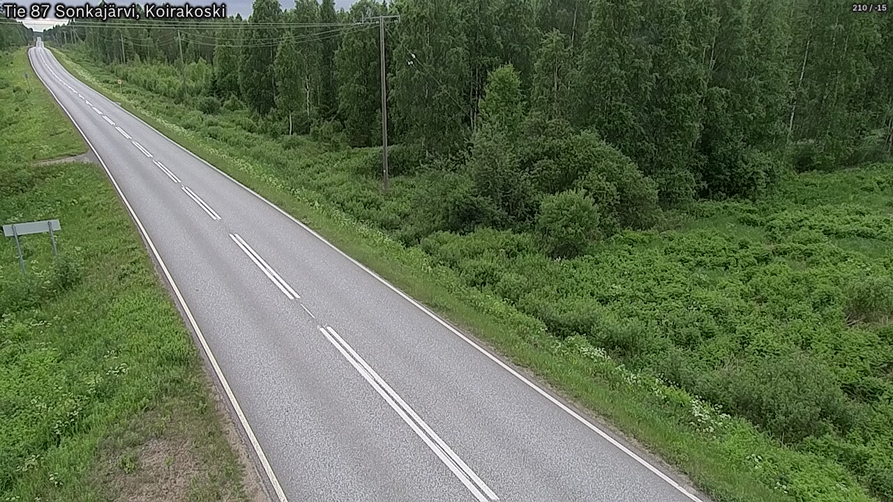 Weather Camera Image Road 87 Sonkajärvi, Koirakoski, Sonkajärvi, Pohjois-Savo