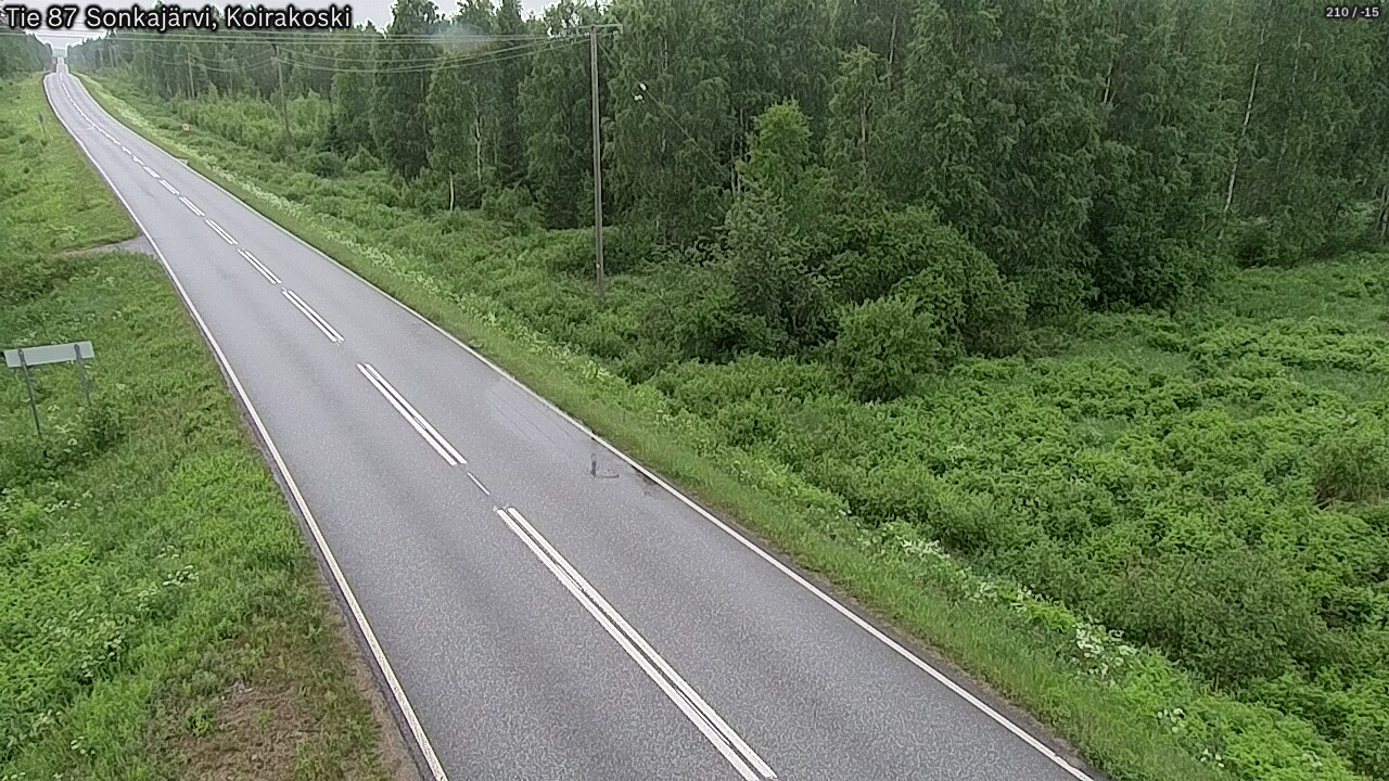 Weather Camera Image Road 87 Sonkajärvi, Koirakoski, Sonkajärvi, Pohjois-Savo