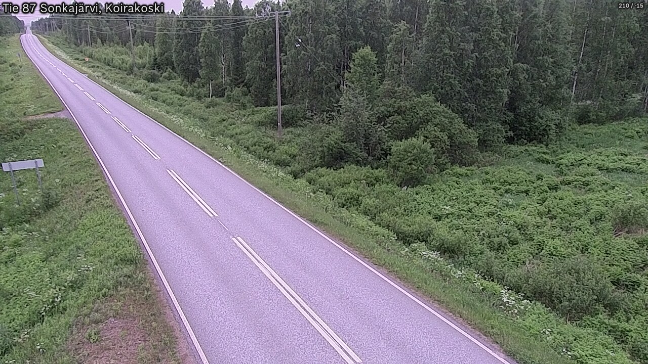 Weather Camera Image Road 87 Sonkajärvi, Koirakoski, Sonkajärvi, Pohjois-Savo
