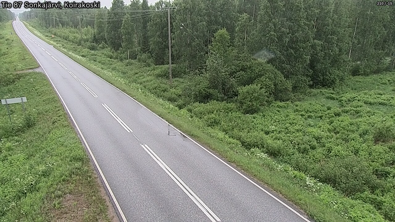 Weather Camera Image Road 87 Sonkajärvi, Koirakoski, Sonkajärvi, Pohjois-Savo