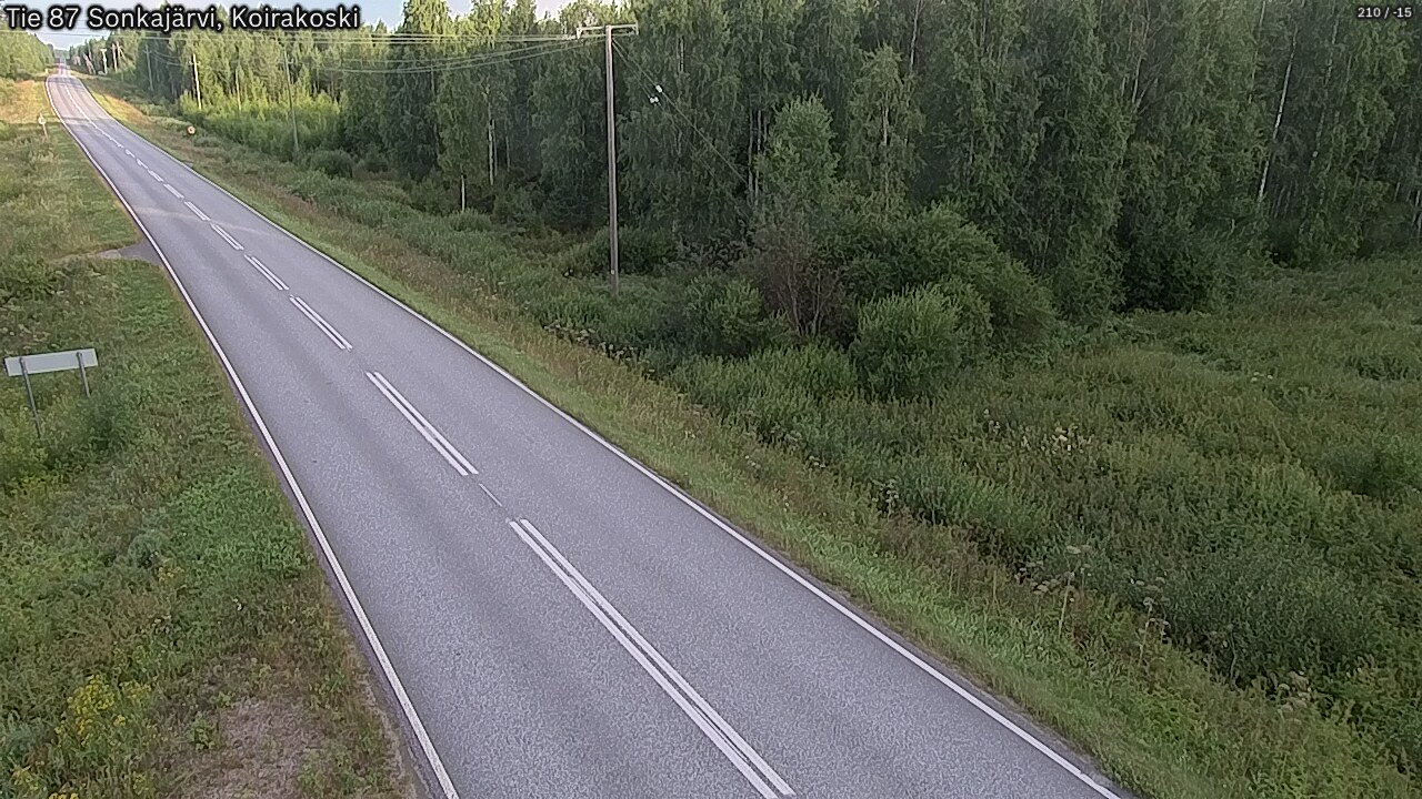Weather Camera Image Road 87 Sonkajärvi, Koirakoski, Sonkajärvi, Pohjois-Savo