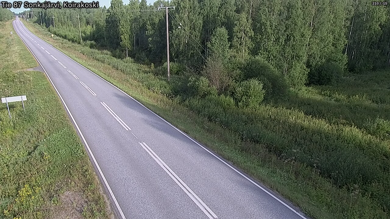Weather Camera Image Road 87 Sonkajärvi, Koirakoski, Sonkajärvi, Pohjois-Savo