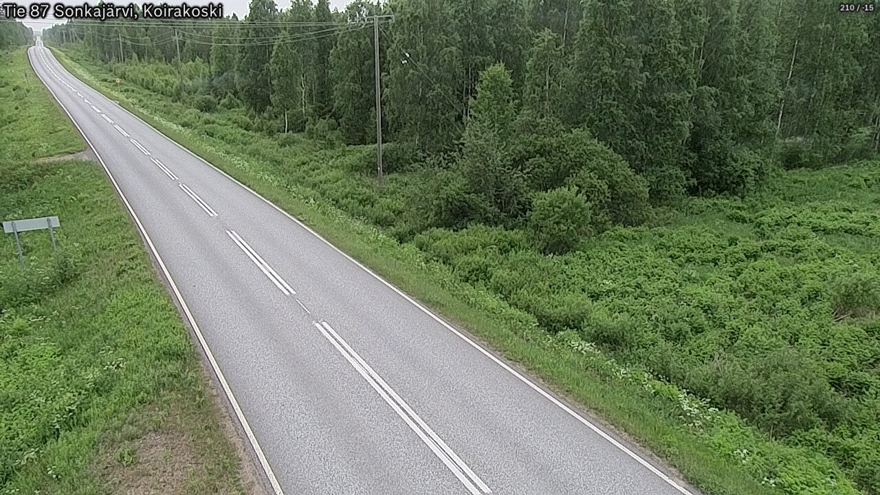 Weather Camera Image Road 87 Sonkajärvi, Koirakoski, Sonkajärvi, Pohjois-Savo