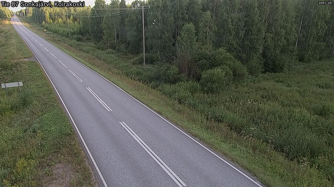 Weather Camera Image Road 87 Sonkajärvi, Koirakoski, Sonkajärvi, Pohjois-Savo