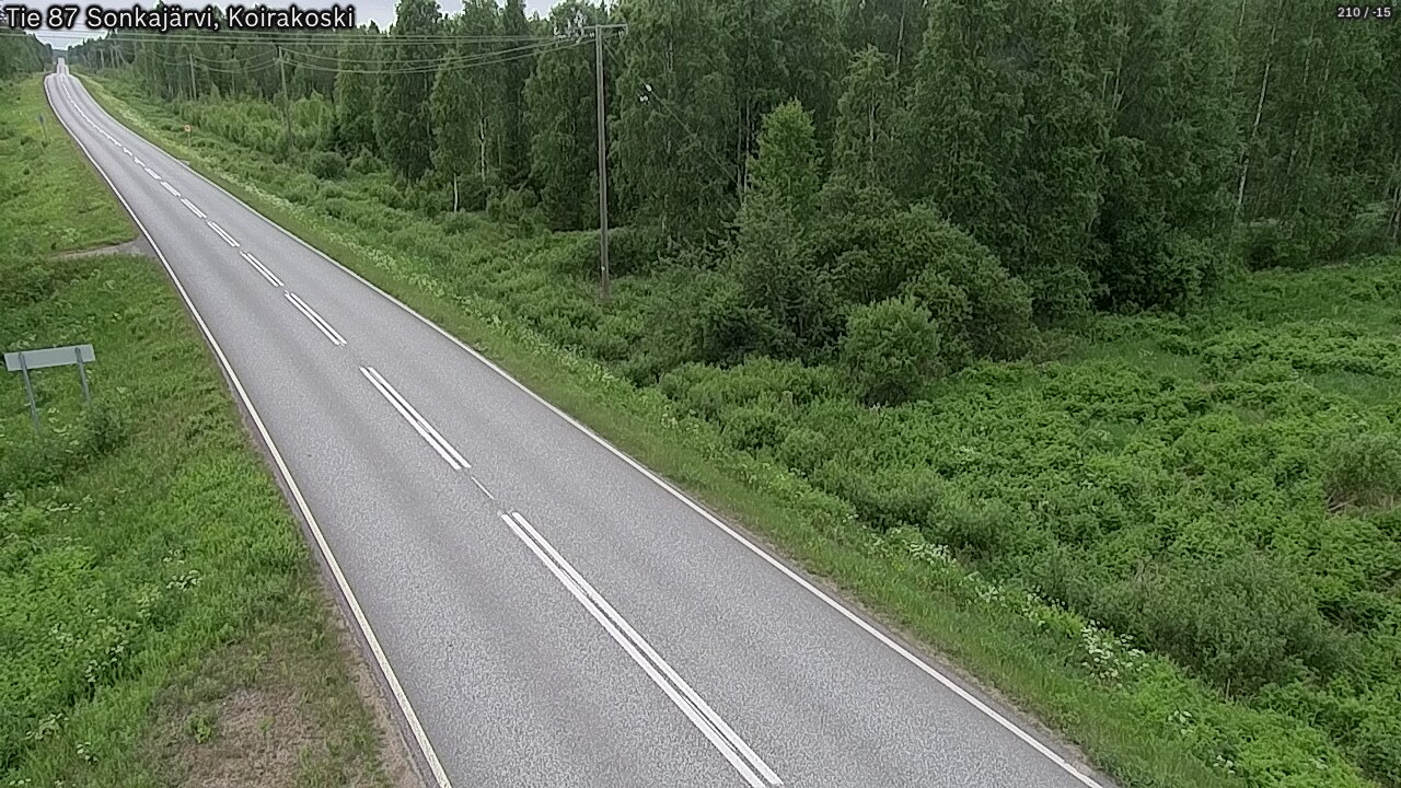 Weather Camera Image Road 87 Sonkajärvi, Koirakoski, Sonkajärvi, Pohjois-Savo