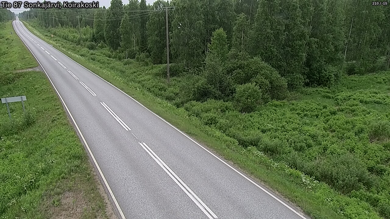 Weather Camera Image Road 87 Sonkajärvi, Koirakoski, Sonkajärvi, Pohjois-Savo