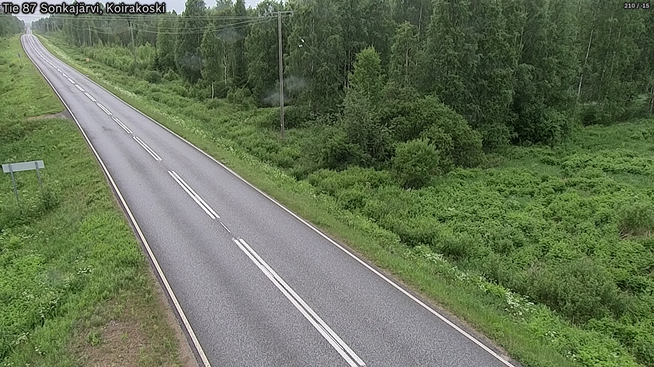Weather Camera Image Road 87 Sonkajärvi, Koirakoski, Sonkajärvi, Pohjois-Savo