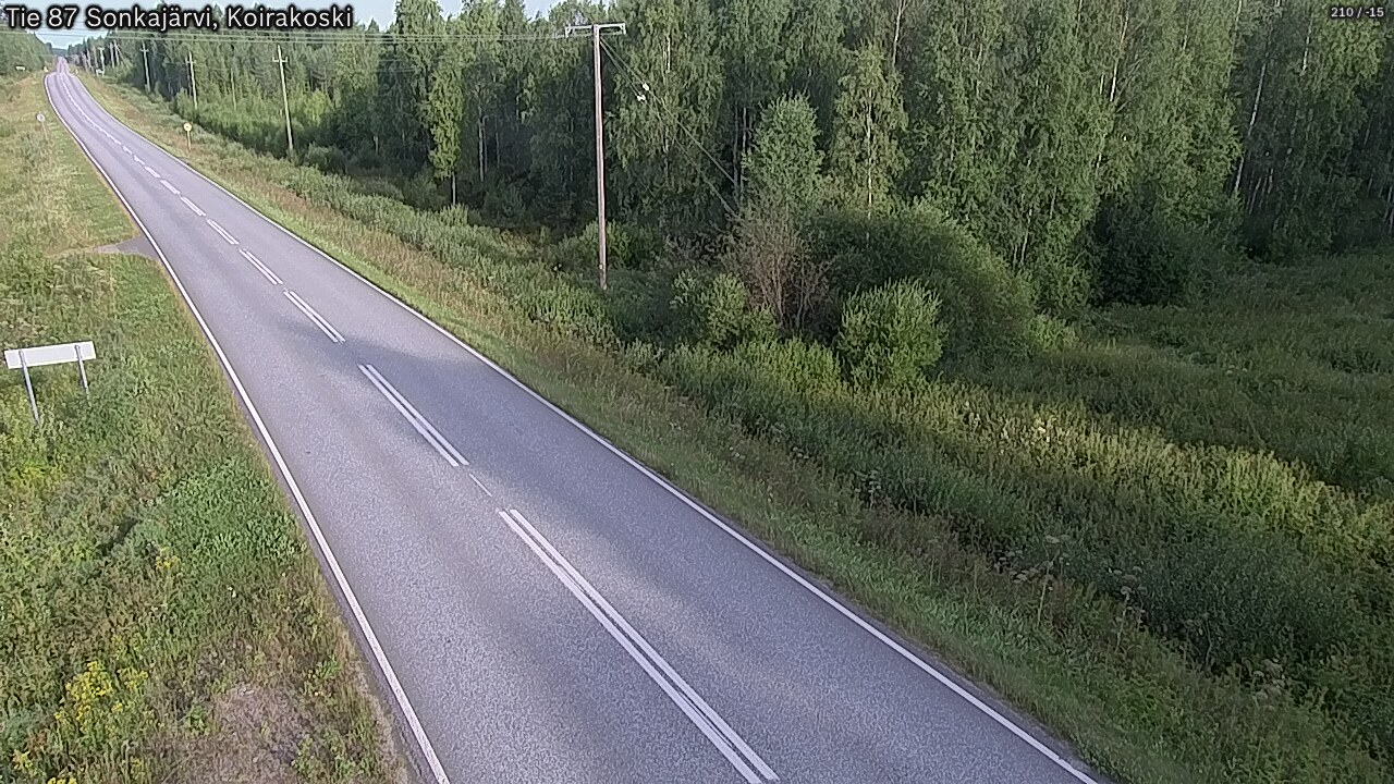 Weather Camera Image Road 87 Sonkajärvi, Koirakoski, Sonkajärvi, Pohjois-Savo