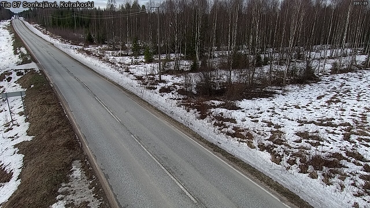 Weather Camera Image Road 87 Sonkajärvi, Koirakoski, Sonkajärvi, Pohjois-Savo