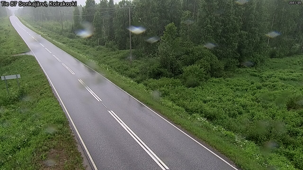 Weather Camera Image Väg 87 Sonkajärvi, Koirakosk, Sonkajärvi, Pohjois-Savo