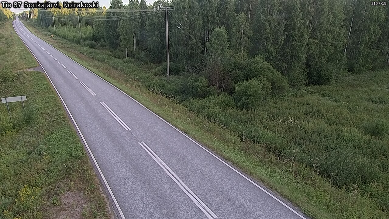 Weather Camera Image Road 87 Sonkajärvi, Koirakoski, Sonkajärvi, Pohjois-Savo
