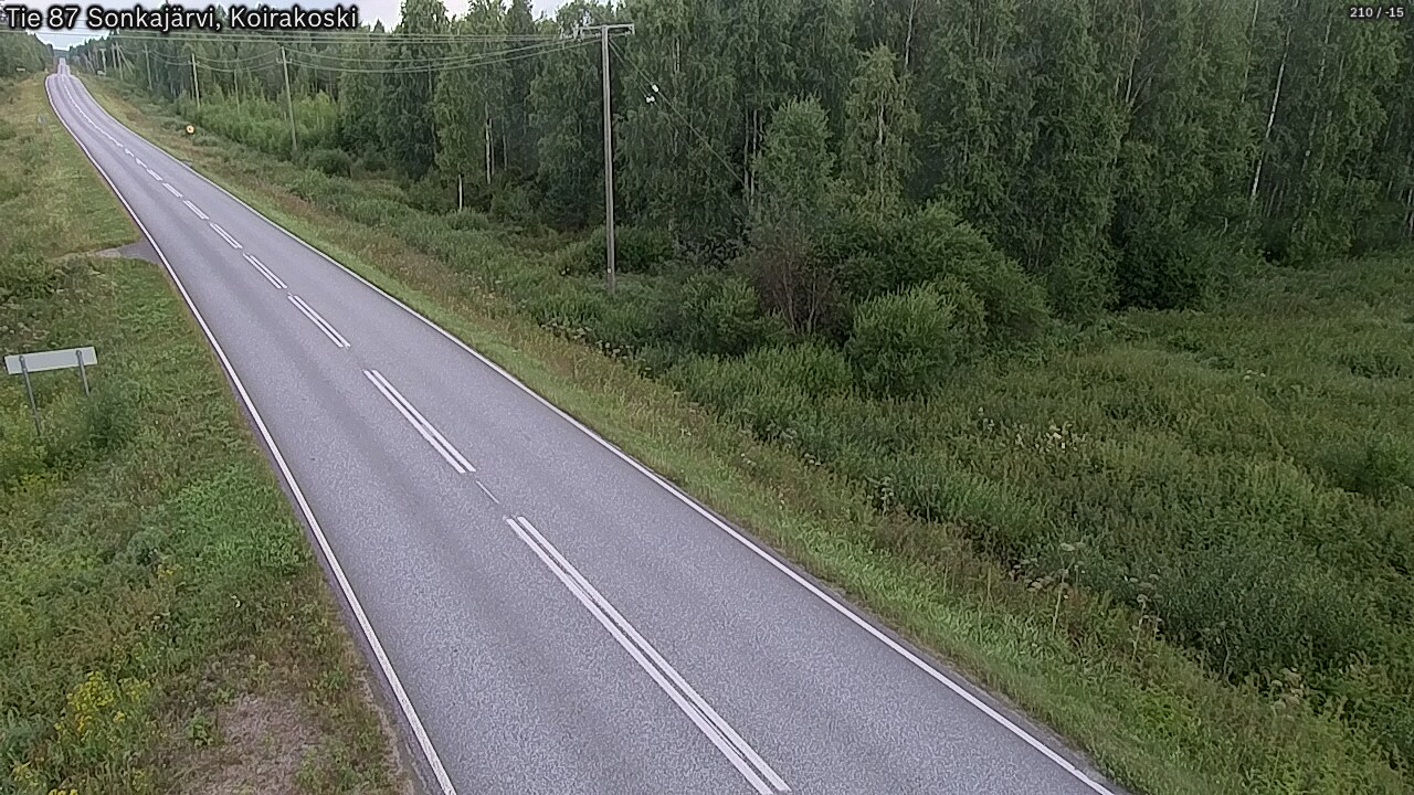 Weather Camera Image Road 87 Sonkajärvi, Koirakoski, Sonkajärvi, Pohjois-Savo