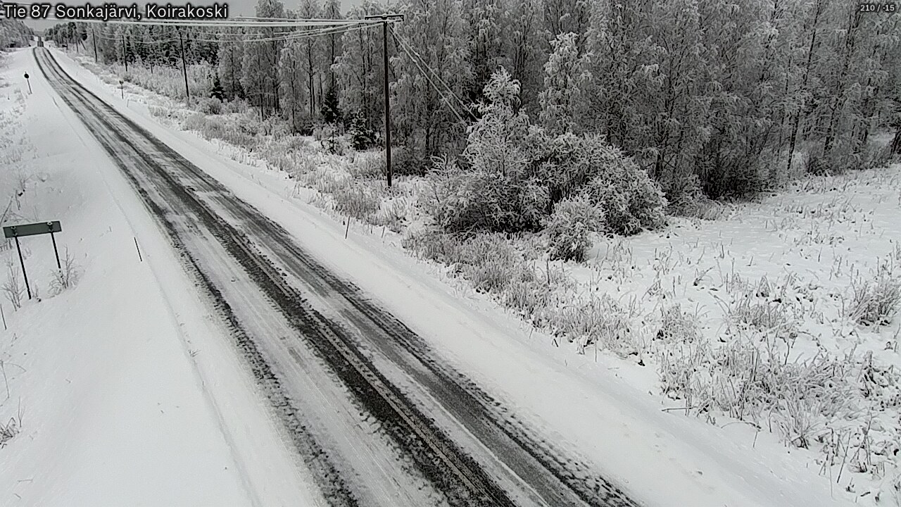 Weather Camera Image Väg 87 Sonkajärvi, Koirakosk, Sonkajärvi, Pohjois-Savo