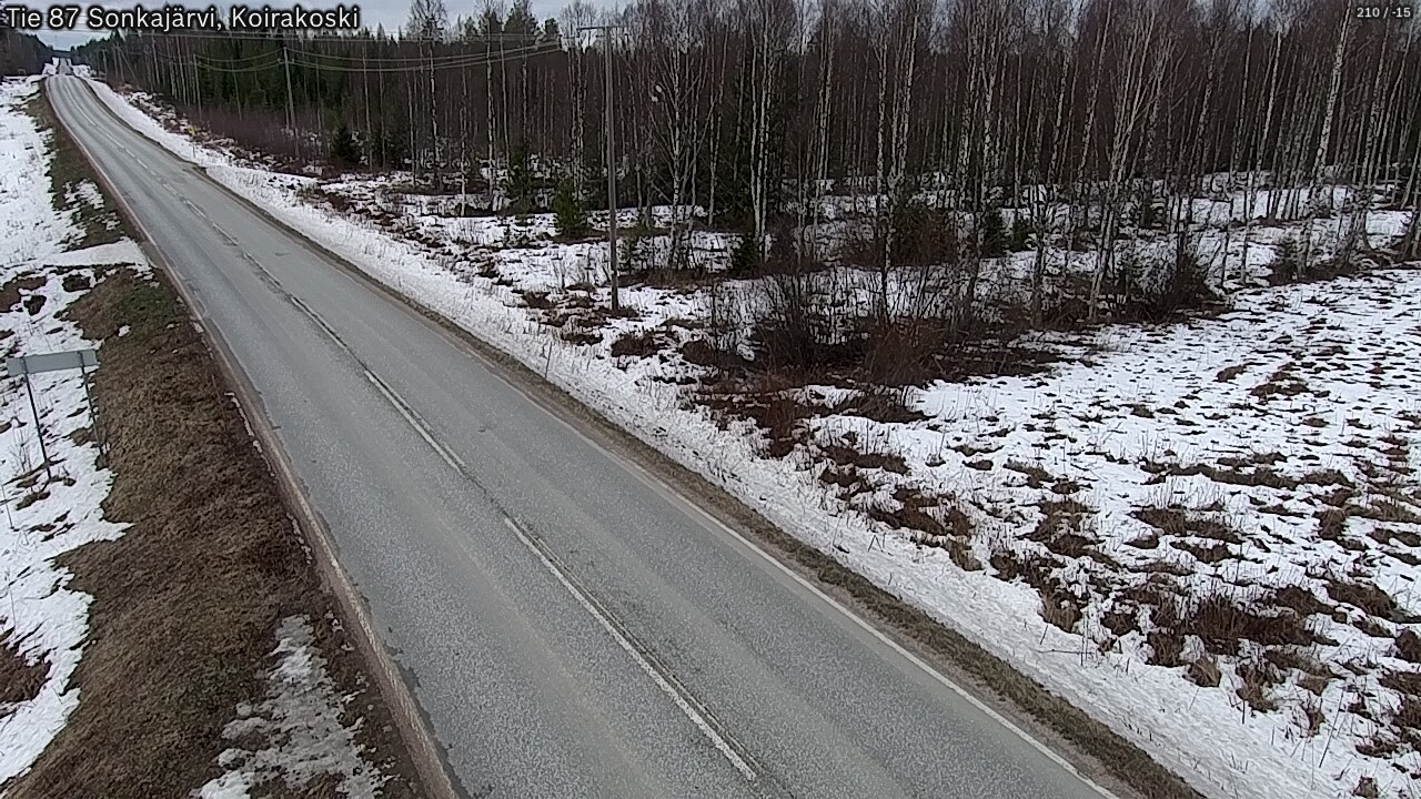 Weather Camera Image Road 87 Sonkajärvi, Koirakoski, Sonkajärvi, Pohjois-Savo