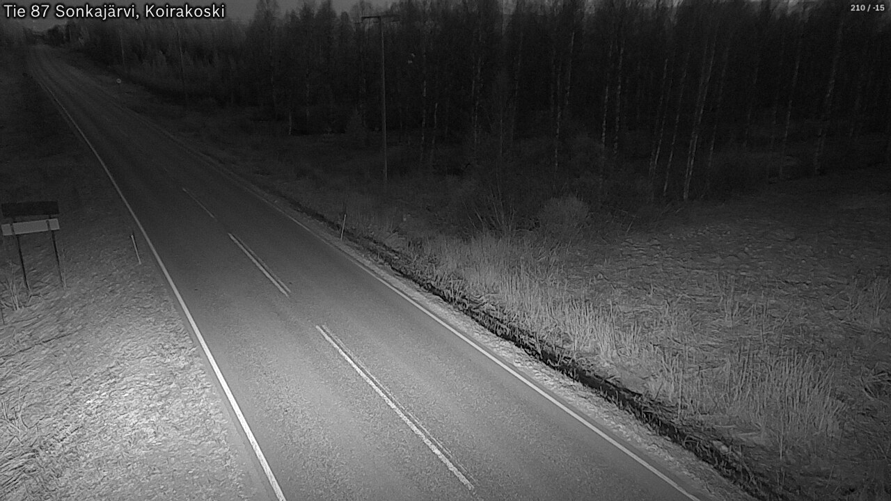 Weather Camera Image Road 87 Sonkajärvi, Koirakoski, Sonkajärvi, Pohjois-Savo