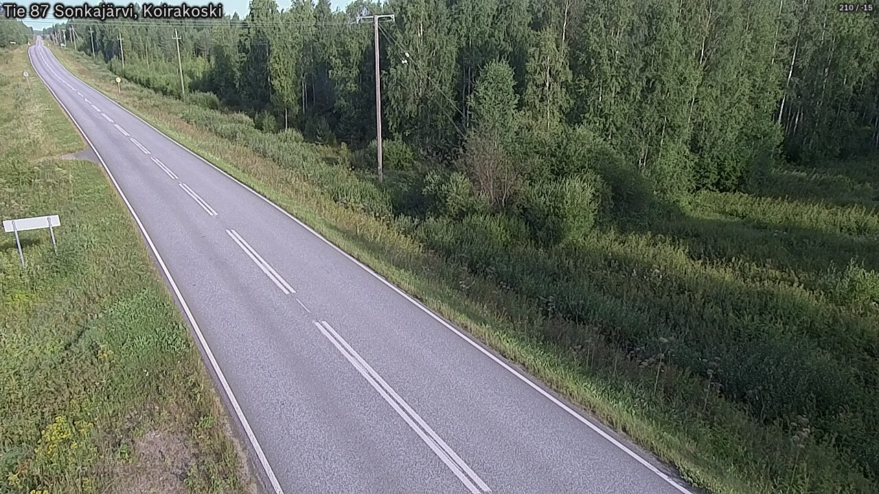 Weather Camera Image Road 87 Sonkajärvi, Koirakoski, Sonkajärvi, Pohjois-Savo