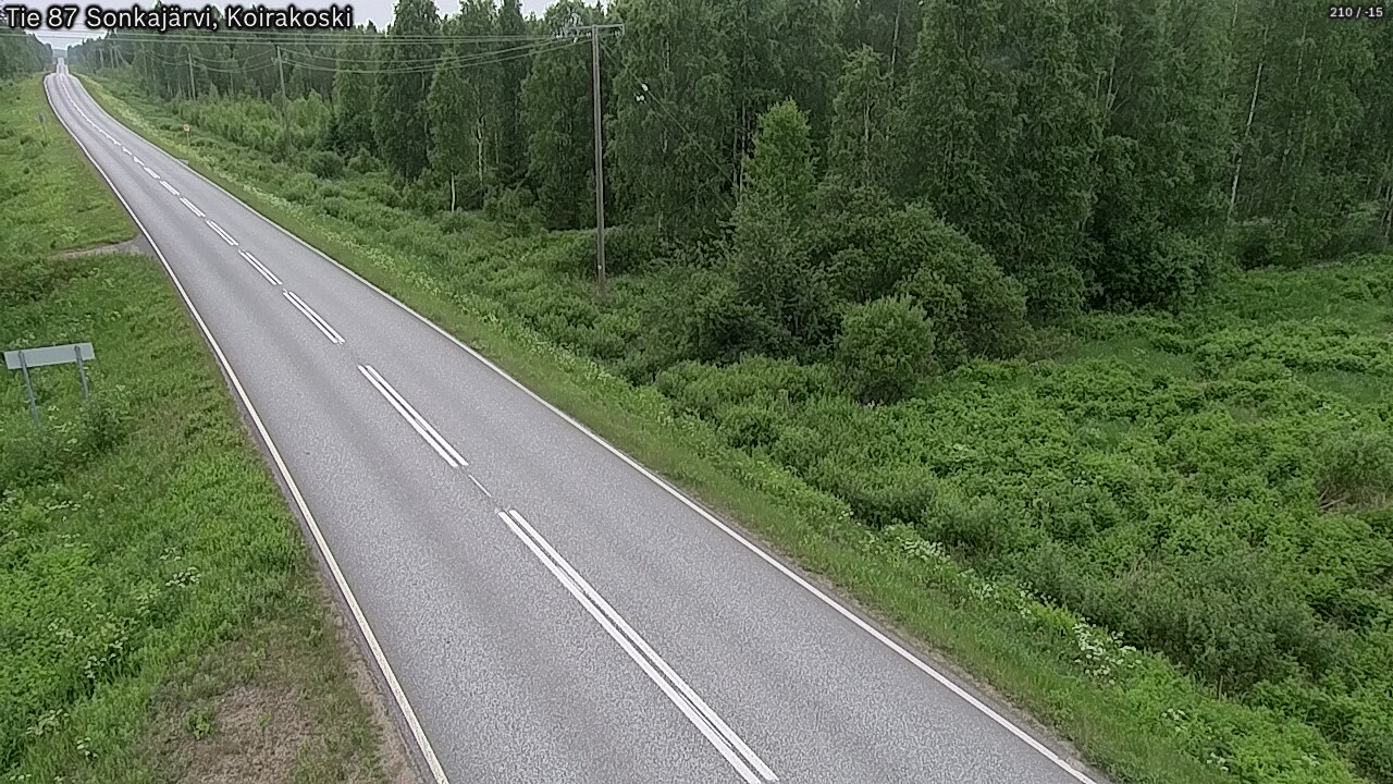 Weather Camera Image Road 87 Sonkajärvi, Koirakoski, Sonkajärvi, Pohjois-Savo