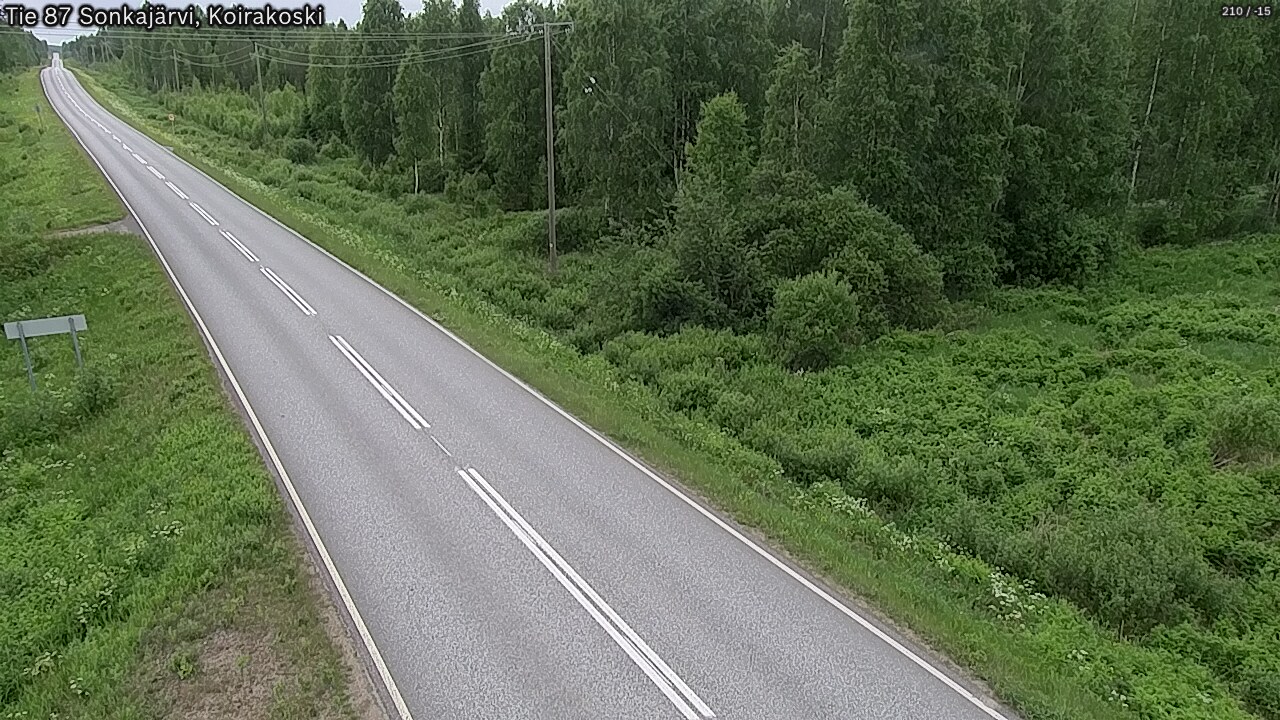 Weather Camera Image Road 87 Sonkajärvi, Koirakoski, Sonkajärvi, Pohjois-Savo
