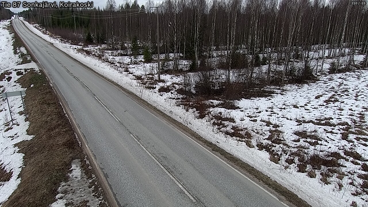 Weather Camera Image Road 87 Sonkajärvi, Koirakoski, Sonkajärvi, Pohjois-Savo
