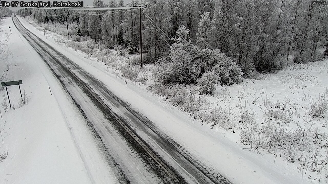 Weather Camera Image Väg 87 Sonkajärvi, Koirakosk, Sonkajärvi, Pohjois-Savo