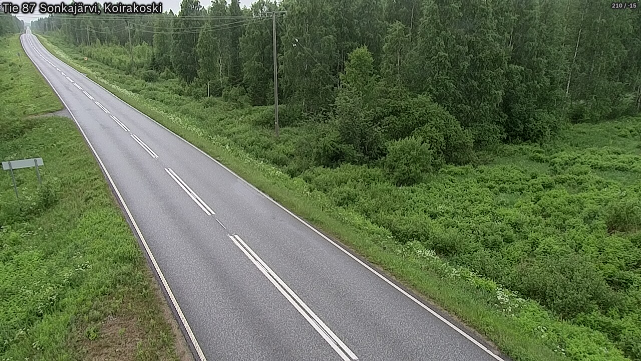 Weather Camera Image Road 87 Sonkajärvi, Koirakoski, Sonkajärvi, Pohjois-Savo