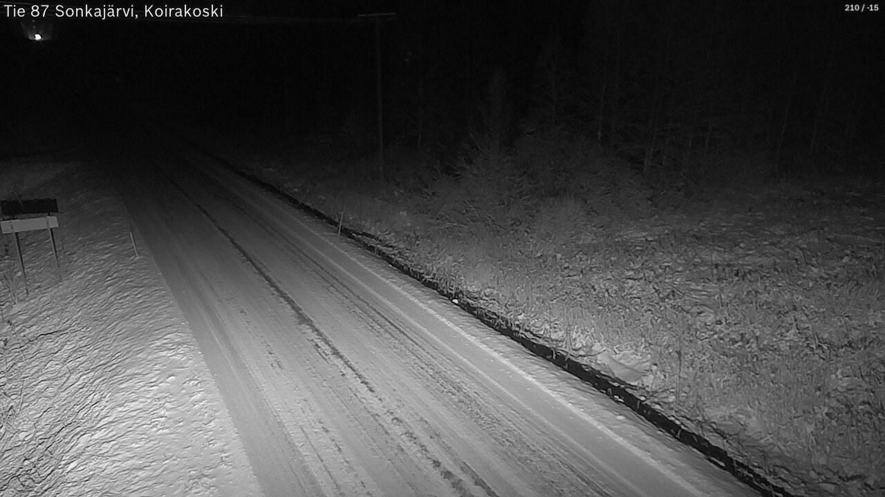 Weather Camera Image Väg 87 Sonkajärvi, Koirakosk, Sonkajärvi, Pohjois-Savo